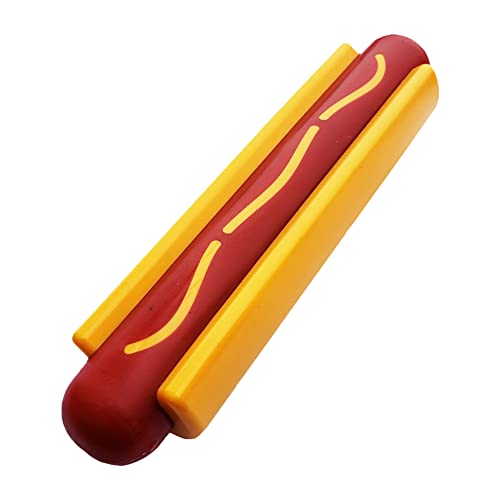 SodaPup Hot Dog  Durable Dog Chew Toy Made in USA from Non-Toxic, Pet Safe, Food Safe Nylon Material for Mental Stimulation, Clean Teeth, Fresh Breath, Problem Chewing, Calming Nerves, & More