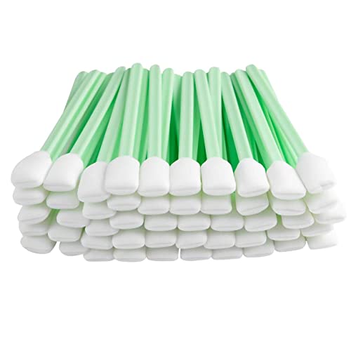 Foam Sticks Cleaning Swabs - BIHYM Lint-Free Foam Swabs for Inkjet Printer, Camera, Optical Lens, and Electronics (100pcs)