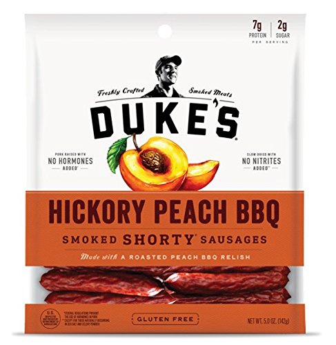Duke's Hickory Peach BBQ Smoked Shorty Sausages, Keto Friendly, 5 oz