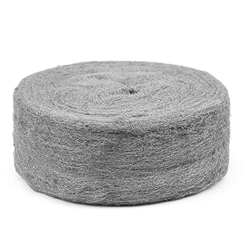 Stainless Steel Wool, Steel Wool Fill Fabric Roll, Gap Blocker Coarse Wire Hardware Cloth DIY Kit for Holes, Wall, Garden, Kitchen, Pipeline in Garage (20FT)