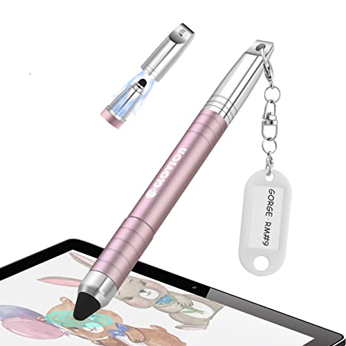 Stylus Pen for ipad, Easy Grip Kids Stylus Pens for iPhone IPad Air Capacitive Touch Screen Stylus for Kid Student Drawing Writing, Stylist Pen for Chromebook Android Fire Edition Tablet - Rose Gold