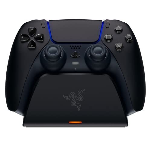 Razer Quick Charging Stand for PlayStation 5: Quick Charge - Curved Cradle Design - Matches PS5 DualSense Wireless Controller - One-Handed Navigation - USB Powered - Black (Controller Sold Separately)