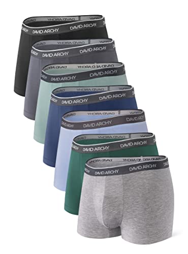 DAVID ARCHY Boxer Briefs for Men Pack Soft Bamboo Underwear No Fly Trunks