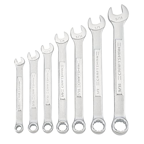 Craftsman SAE Wrench Set, 7-Piece, Includes Tool Pouch (CMMT21085)