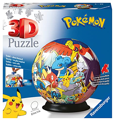 Ravensburger Pokemon 3D Jigsaw Puzzle Ball for Kids Age 6 Years Up - 72 Pieces