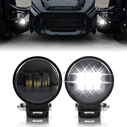 LED Auxiliary Driving Spot Lights for Can Am Ryker, SAUTVS Auxiliary Lights Fog Lights Spot Lights with Mounting Brackets for Can-Am Ryker Accessories (2PCS)