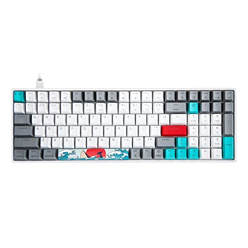 SKYLOONG SK96 Lite Gasket Keyboard USB Wired Hot Swappable Programmable Mechanical Keyboard PBT Double-Shot Keycaps Compact PC Keyboard Compatible with Win/MAC(Gateron Mechanical Yellow Switches)