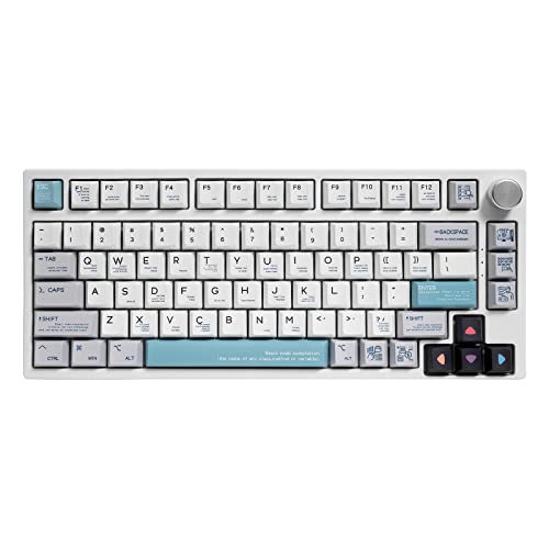 GK GAMAKAY TK75 75% Hot Swap RGB Bluetooth 5.0/2.4GHz Wireless/USB-C Wired Mechanical Keyboard with Knob Control, PBT Cherry Profile Keycaps Gaming Keyboard for Windows Mac (Gateron Yellow Switch)