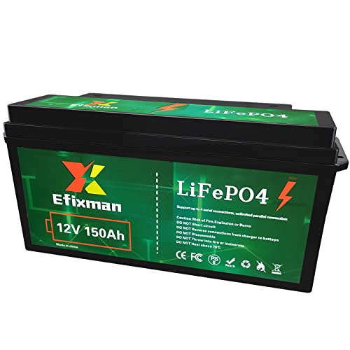 LiFePO4 Deep Cycle Battery 12V 200 Ah- Built-in BMS 4000-5000 Deep Cycle Rechargeable Battery,Light Weight, Perfect for RV, Solar, Boat, Camper Van, Travel Trailer,Marine Off-Grid Applications etc