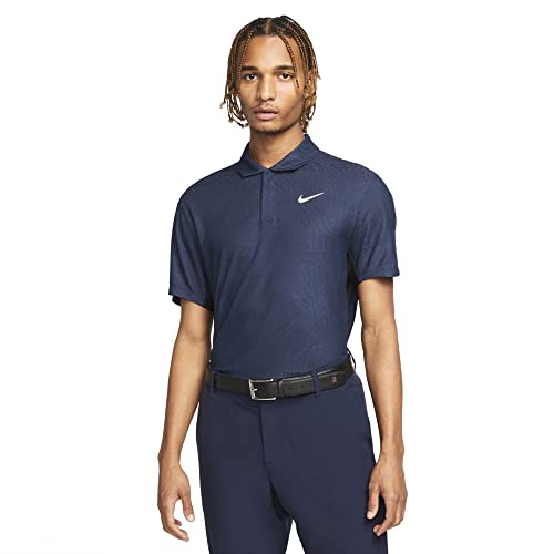 Nike Dri-FIT ADV Tiger Woods Men's Golf Polo (as1, Alpha, x_l, Regular, Regular, Thunder Blue/Obsidian/White)