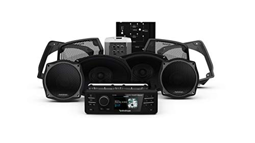 Rockford Fosgate HD9813SG-STAGE3 Digital Media Receiver, Four Speakers & Amplifier Kit for 1998-2013 Harley-Davidson Street Glide