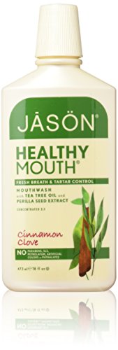 Jason Natural Healthy Mouth Tartar Control Mouthwash, Cinnamon Clove, 16 Ounce (Pack of 2)
