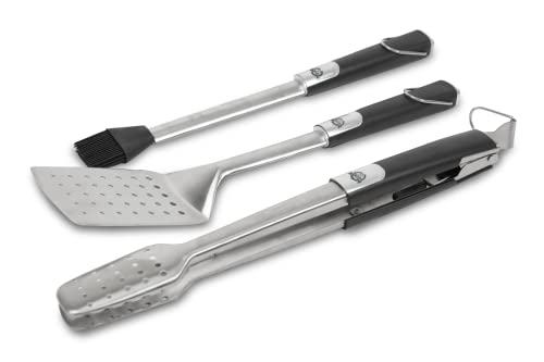 Pit Boss Grills Soft Touch 3 Piece Tool Set, Stainless