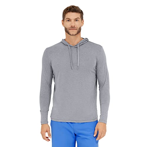 Somewhere Sunny Men's UPF 50 Plus Bamboo Everyday Hoodie | Ultra-Soft, Complete UV Sun Protection (XXL, Heather Gray)
