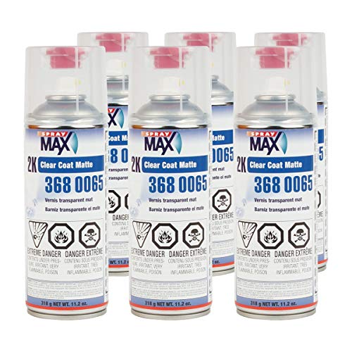SprayMax 3680065 2K Matte Clear Coat 400 ml (6 Pack)