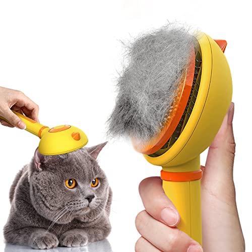 Cat Brush for Shedding Slicker Brush for Indoor Cats,Cat Grooming Brush for Long or Short Haired Dogs,Dog Shedding Brush Cat Comb for Removing Tangled and Loose Hair,Pet Massage Self Cleaning Cat Brushes