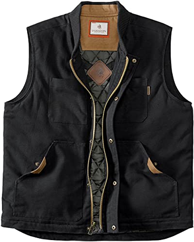 Legendary Whitetails Men's Standard Concealed Carry Canvas Cross Trail Vest, Black, Small