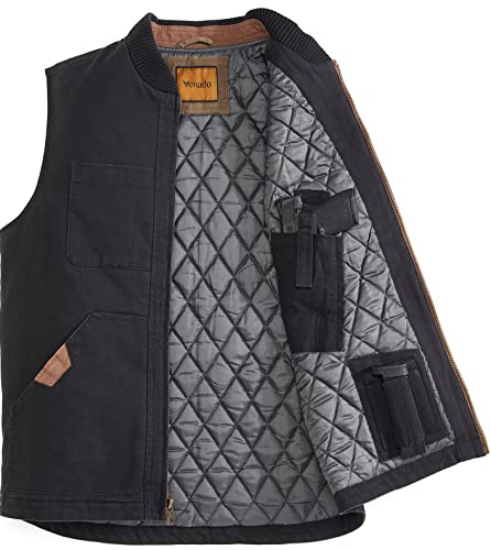 Venado Concealed Carry Vest for Men - Built-in Left and Right Handed Holster (Black, XX-Large)