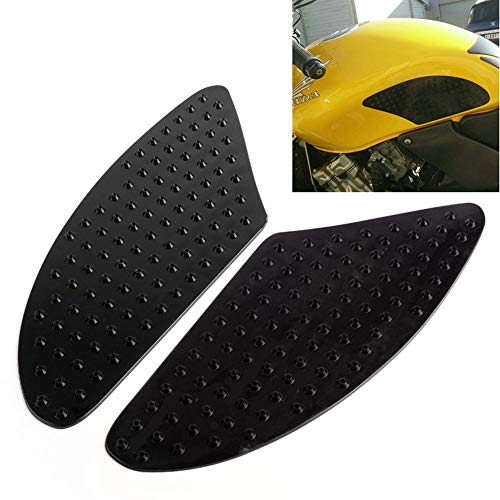 Elec-bro Motorcycle Universal Gas Tank Pad Gas Fuel Knee Grip Decal Protector Traction Side Pads Compatible with 1000RR Z1000 FZ1 R6 and More Black