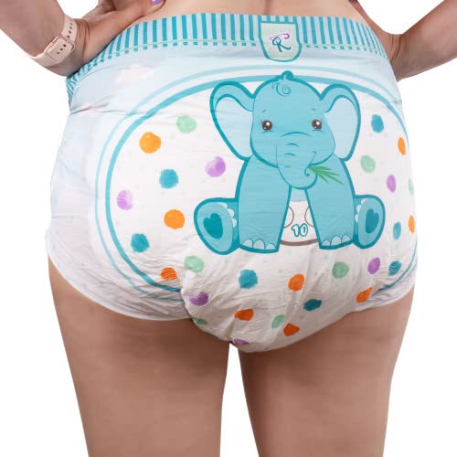 Rearz - Critter Caboose Brief Adult Printed Diapers - 12 Pack - 7600ml (Large (33"- 42"))