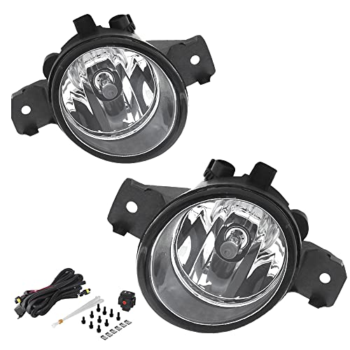 Driving Fog Lights Lamps Replacement for 2007-2018 Nissan Altima 2013-2018 Nissan Pathfinder, 2012-2019 Nissan Versa, with H11 12V 55W Halogen Bulbs & Switch