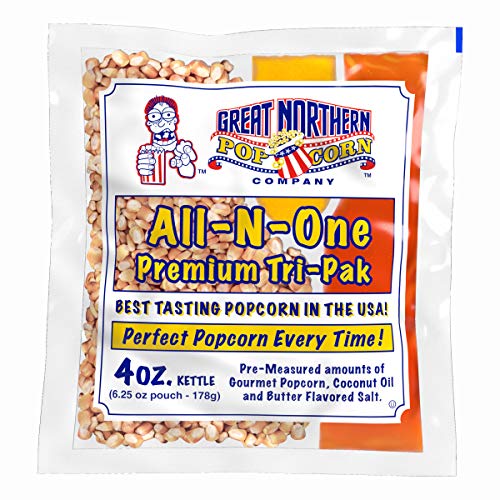Great Northern Popcorn 4 Ounce Premium Popcorn Portion Packs, Case of 12