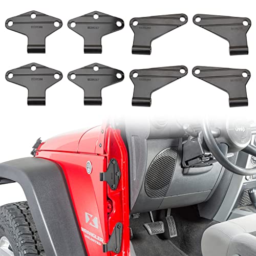 MITZONE Wrangler Door Hinge Kit Compatible with 2007-2018 Jeep Wrangler JK