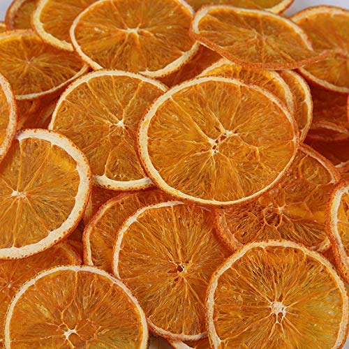 Dried Orange Slices, Low temperature drying Handmade Fruit Tea, Edible Edible Dried Orange Slices For Cake Decoration, Potpourri, Candle Crafts, Table Scatters (250g/8.8oz) (Orange)