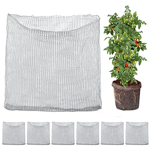 6 Pack 5 Gallon Root Stainless Steel Guard Baskets for Plants- Heavy Duty Gopher Root Wire Basket Reusable Gopher Root Mesh Protector Burrowing Animals Cages for Underground Trees Bulbs Flowers Root