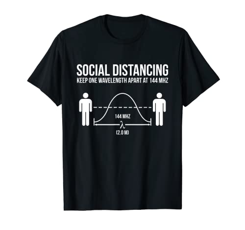 Amateur Radio Ham Funny Social Distancing T-Shirt