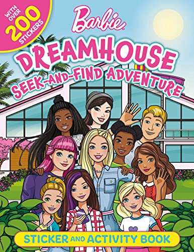 Barbie Dreamhouse Seek-and-Find Adventure: 100% Officially Licensed by Mattel, Sticker & Activity Book for Kids Ages 4 to 8