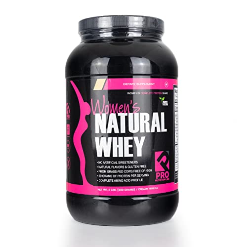 Whey Protein Vanilla Powder For Women - Supports Weight Loss And Lean Muscle Mass - Low Carb - Gluten Free - Grass Fed And rBGH Hormone Free Vanilla Whey (Creamy Vanilla, 2 lb)