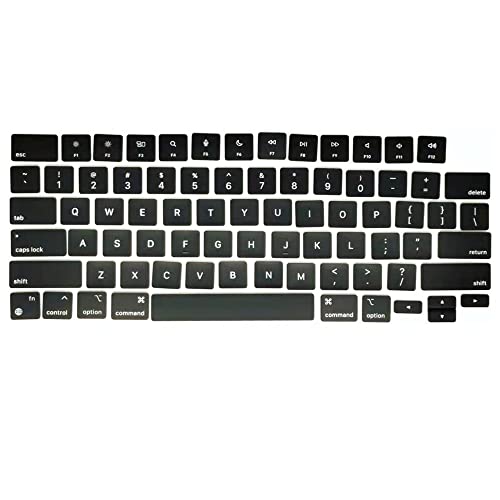 New Replacement Keyboard Keycaps Keys,Full Set of US Compatible with MacBook Pro 14.2 inch /16.2 inch Model A2442 A2485 M1 Pro/Max Late2021 Year EMC 3650 3651 MK1E3 MK1H3 MKGR3 MKGT3 Black