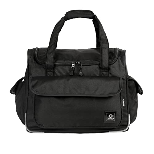 J World New York Donna Rolling Tote Bag on Wheels for Women. Laptop Carry-On, Black