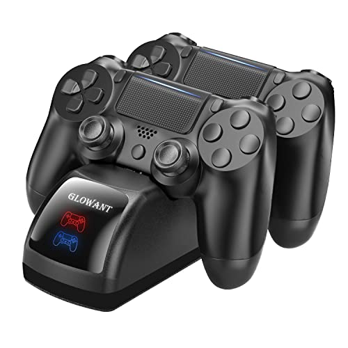 PS4 Controller Charger Station,Glowant Fast PS4 Dual PS4 Controller Charger Station with LED Indicator