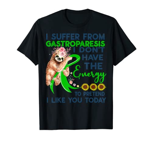 Gastroparesis sloth vintage awareness Shirt warrior support T-Shirt