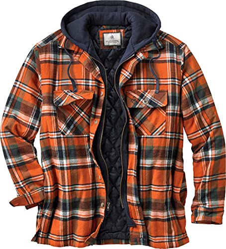 Legendary Whitetails Men's Maplewood Hooded Shirt Jacket X-Large , Tomahawk Plaid