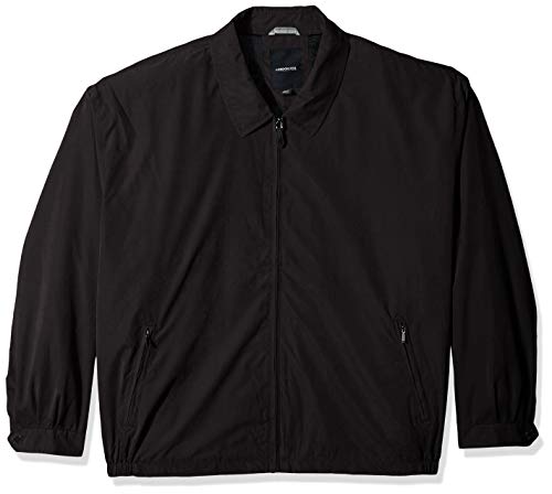LONDON FOG Men's Auburn Zip-Front Golf Jacket (Regular & Big-Tall Sizes), Black, Medium