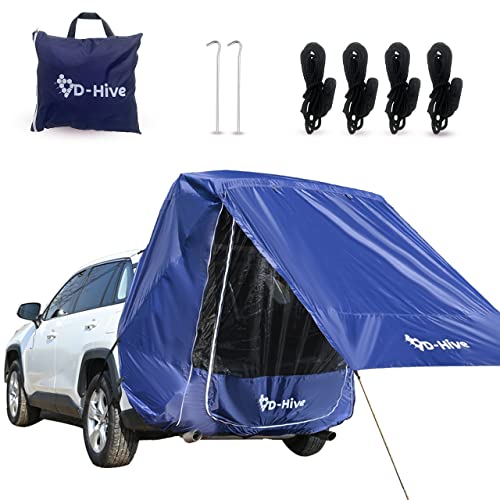 D-Hive SUV Tailgate Car Tent for Camping - Ultra Durable Windproof and Waterproof Tailgate Tent with Awning, Road Trip Essential Accessory for Car Camping