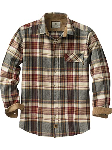 Legendary Whitetails Men's Standard Buck Camp Flannel Shirt, Cedarwood Plaid, X-Large