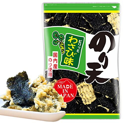 NORITEN Japanese Snacks Tempura Seaweed Snacks Made in Japan (Wasabi, 10.58OZ)
