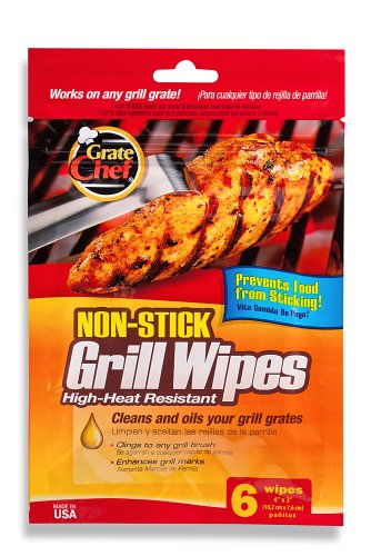 Grate Chef Non-Stick Disposable Grill Wipes, 6 Count