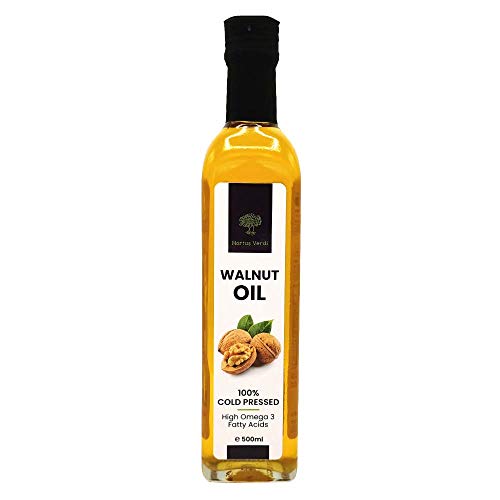 Walnut oil 16.9 FL Oz Hortus Verdi Cold Pressed 100% Natural - European Sourced - RAW VEGAN - Extra Virgin - Unrefined - Gluten Free (16.9)