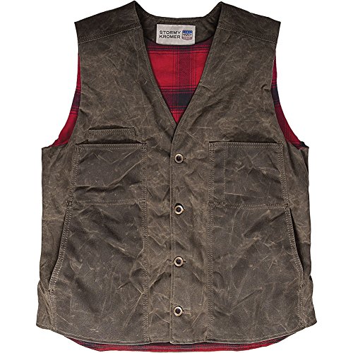 Stormy Kromer The Waxed Cotton Vest with Lining  Mens Cold Weather Wool Vest