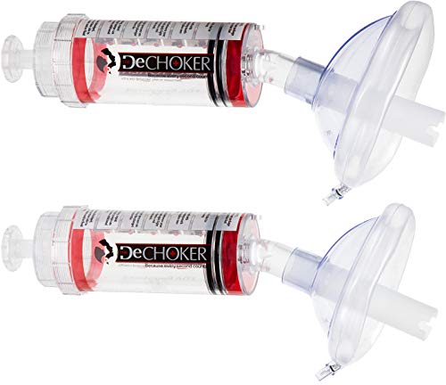 DeCHOKER Anti-Choking Device for Adults (Ages 12 Years and up) and Children (Ages 3-12 Years), Pack of 2