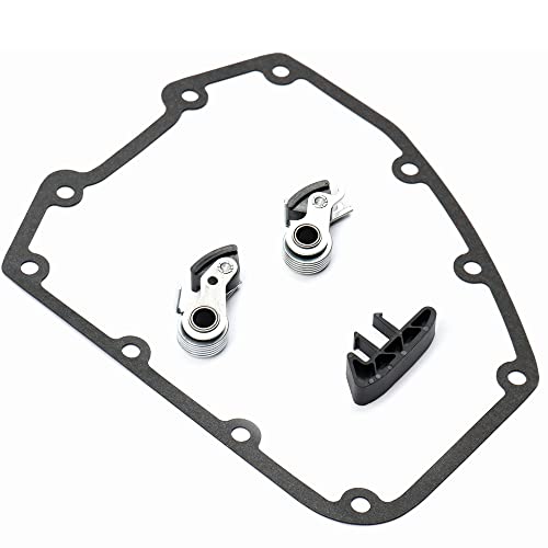 MoKitDora Inner/Outer Twin Cam Chain Tensioner Completed Kit Guide & Cover Gasket Compatible with 1999-2006 Harley Twin Cam Models