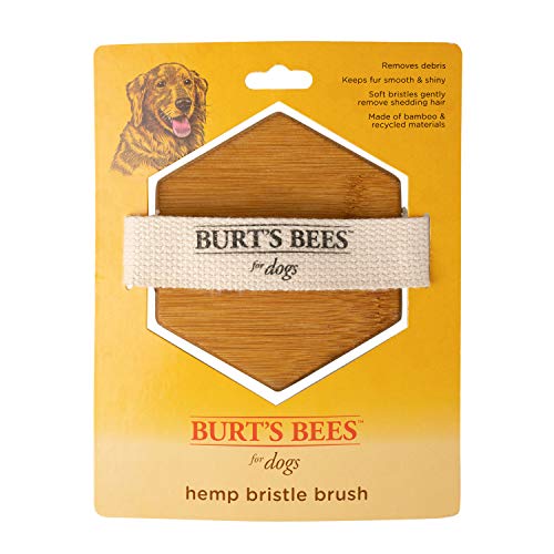 Burt's Bees for Dogs Palm Brush with Hemp Bristles | Best Ergonomic Dog Brush To Groom Large Dogs | Easy to Hold Dog Brush Handle Reduces Stress On Your Wrist | Ideal for Daily Grooming