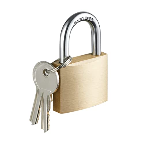 Guliffen Solid Brass Padlock with KeyPad Lock with 1-9/16 in. (40 mm) Wide Lock Body,Keyed Padlock for Sheds, Storage Unit School Gym Locker, Fence, Toolbox, Hasp Storage