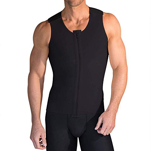 MARENA Recovery Men's Compression Vest Post-Surgical Support - XS, Black