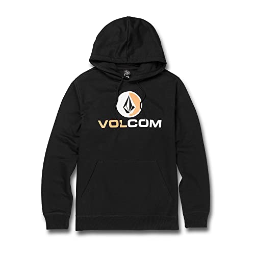 Volcom Men's Blaquedout Pullover Hooded Fleece Sweatshirt, Black, Large